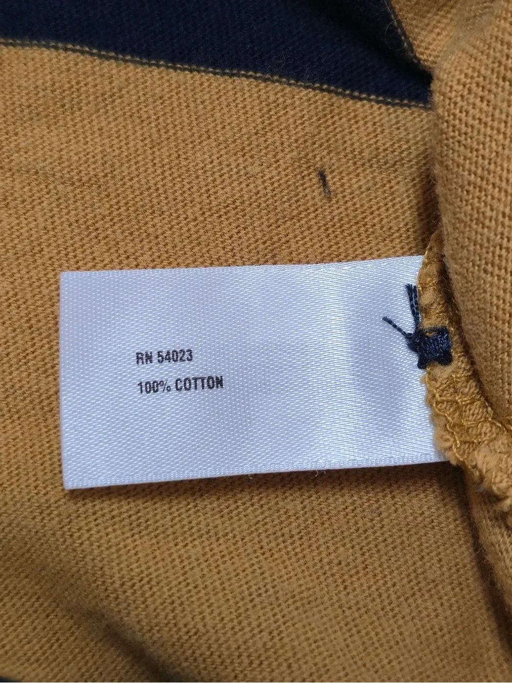 Gap kids Collar Tee Stripe Yellow Navy Size M (8)